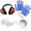 Equipement de Protection: Gants, lunettes, casque et masque offerts