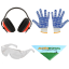 Equipement de Protection: Lunettes, gants, casque et bandana Agrieuro offerts