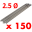 Paquet de 150 électrodes AWS de 2.5 mm Offertes !