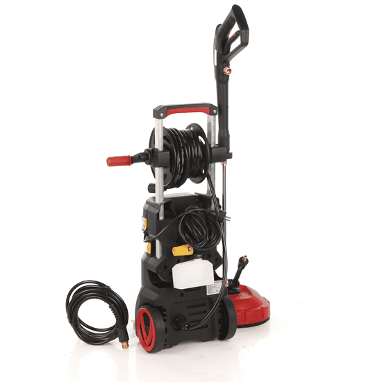 GeoTech Blasty 180 - Nettoyeur haute pression avec lance professionnelle + Kit patio et d&eacute;boucheur - 180 bar - 450 l/h