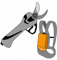 Sécateurs électriques avec batterie à dos