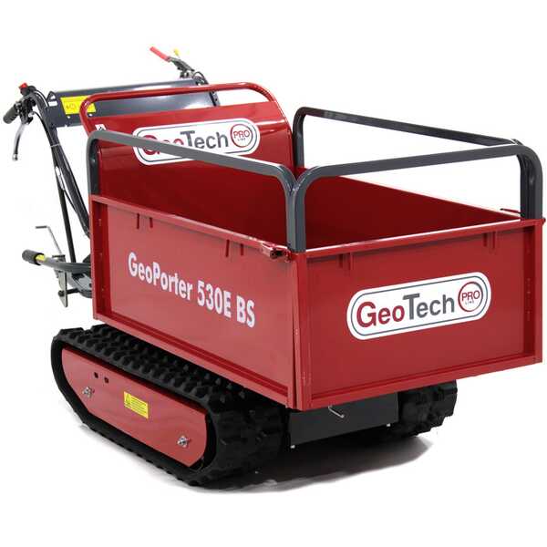 Brouette à moteur GeoTech GeoPorter 530E BS CR950, benne extensible - charge 500 kg en soldes