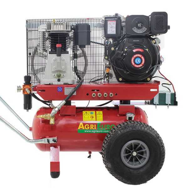 Motocompresseur avec moteur diesel AgriEuro GVD 50/700 AE compresseur thermique à gasoil démarrage électrique en soldes