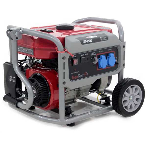 GeoTech-Pro GGP 2500 - Groupe électrogène sur chariot avec AVR 2.2 kW - Continue 2 kw Monophasé