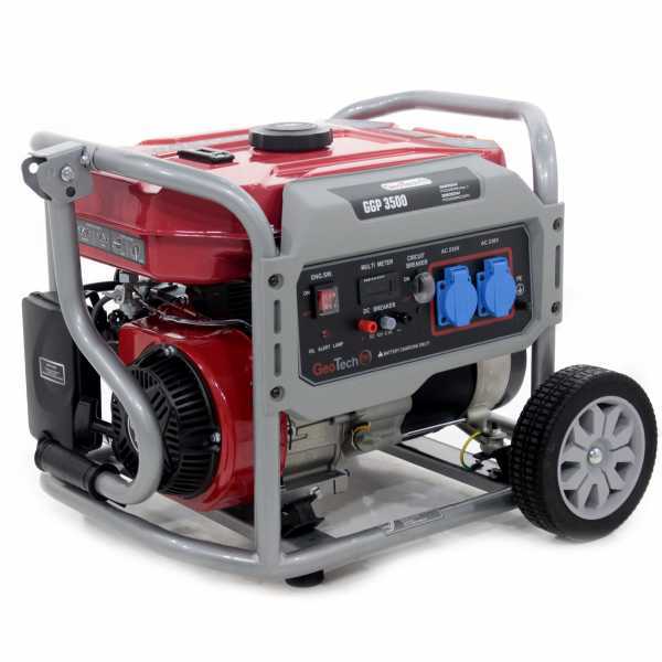 GeoTech Pro GGP 3500 - Groupe électrogène 3 KW monophasé à essence - sur chariot en soldes