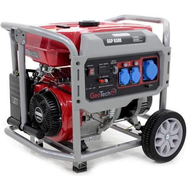 GeoTech Pro GGP 6500 - Groupe électrogène 5.4 KW monophasé à essence - sur chariot
