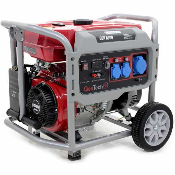 GeoTech Pro GGP 6500 - Groupe électrogène 5.4 KW monophasé à essence - sur chariot en soldes