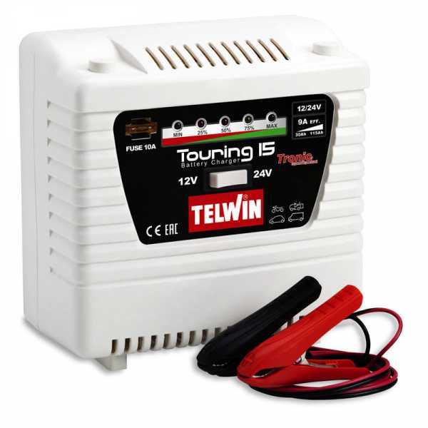 Chargeur de batterie Telwin Touring 15 - batteries de 12 et 24 V - signalisation LED de la charge en soldes