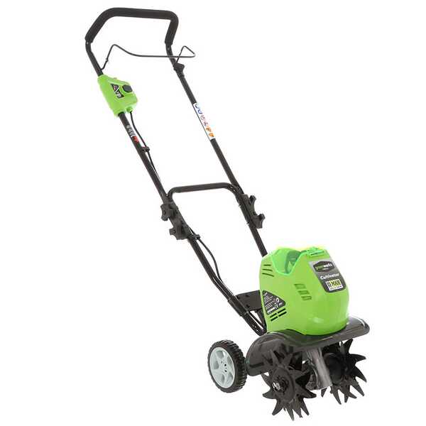 Motobineuse électrique Greenworks G40TL 40 V à batterie avec roues - 40V Batterie 4A en soldes