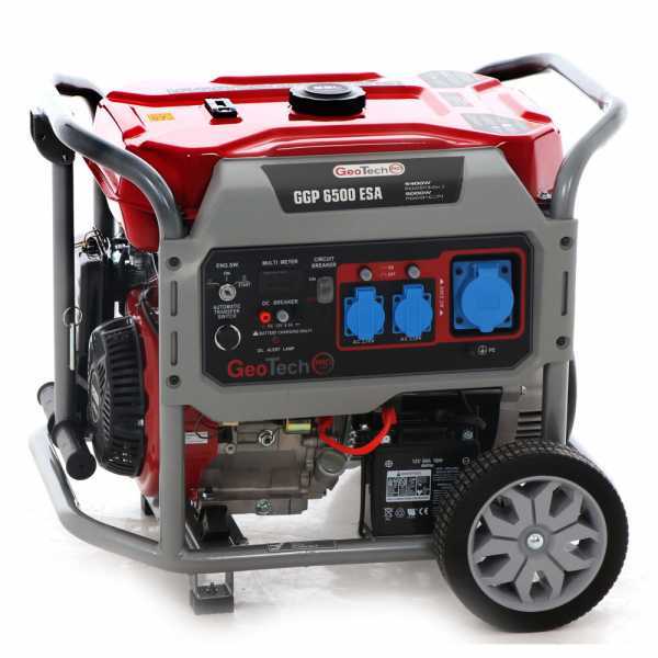 GeoTech-Pro GGP 6500 ESA - Groupe électrogène sur chariot avec AVR dém. électrique 5.4 kW - Continue 5 kW Monophasé