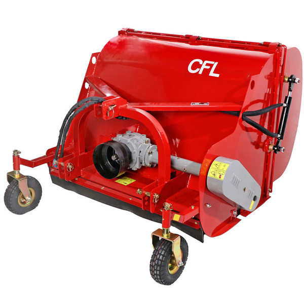 GeoTech Pro CFL160 - Broyeur pour tracteur - Bac de ramassage - Ramasseur - Série médium
