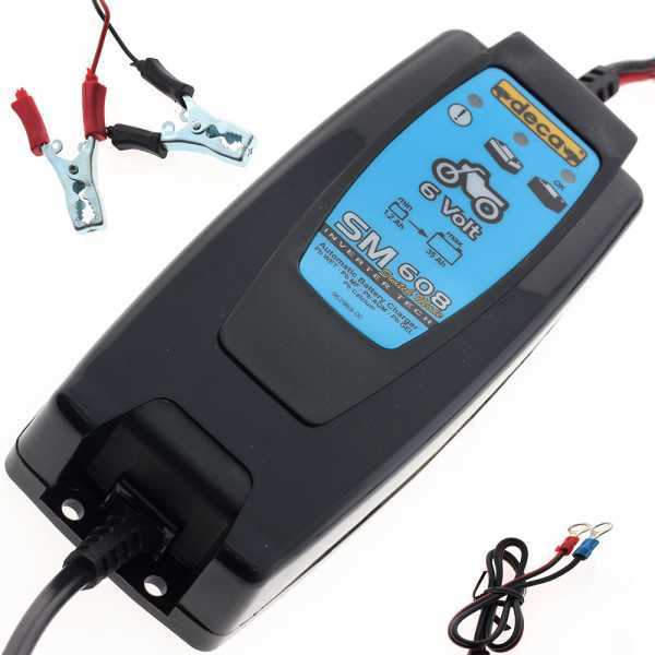 Chargeur de batterie automatique Deca SM 608 - 6V - batteries auto et moto jusqu'à 35 Ah en soldes
