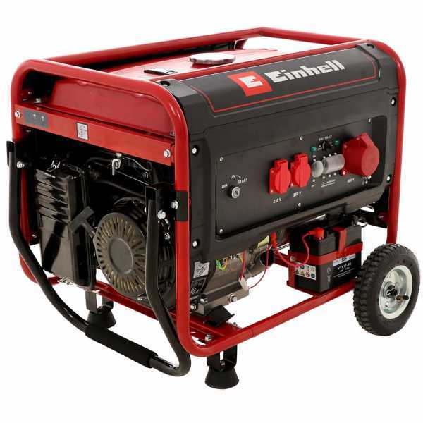 Groupe électrogène Einhell TC-PG 55/E5 3,6 kW triphasé à essence 4T - Sur chariot