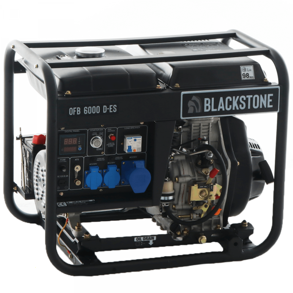 Groupe électrogène Monophasé Diesel Blackstone OFB 6000 D-ES - Puissance Nominale 5,0 kW
