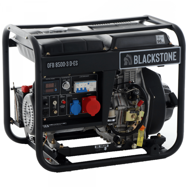 BlackStone OFB 8500-3 D-ES - Groupe électrogène Triphasé Diesel - Puissance Nominale 6.3 kW en soldes