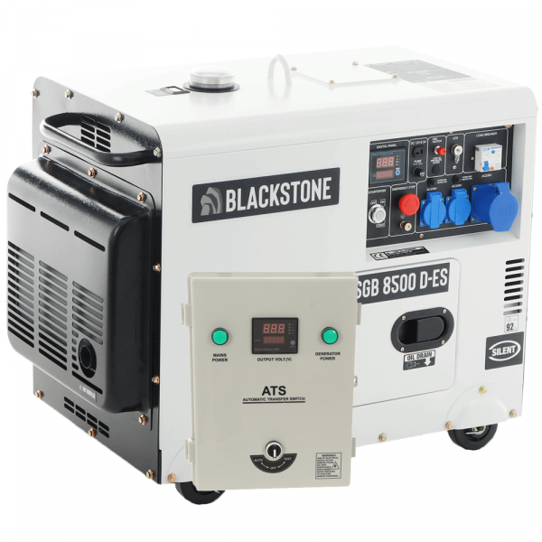 Blackstone SGB 8500 D-ES - Groupe électrogène diesel Monophasé - 6.3 kw - Tableau ATS inclus