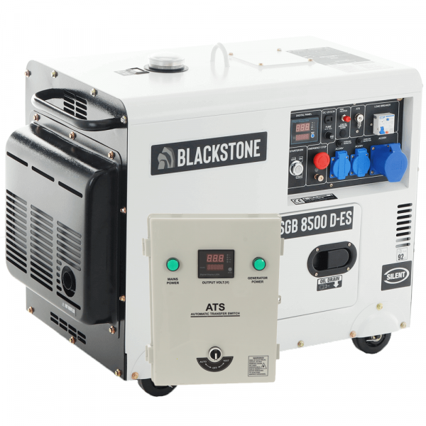 Blackstone SGB 8500 D-ES - Groupe électrogène diesel Monophasé - 6.3 kw - Tableau ATS inclus en soldes