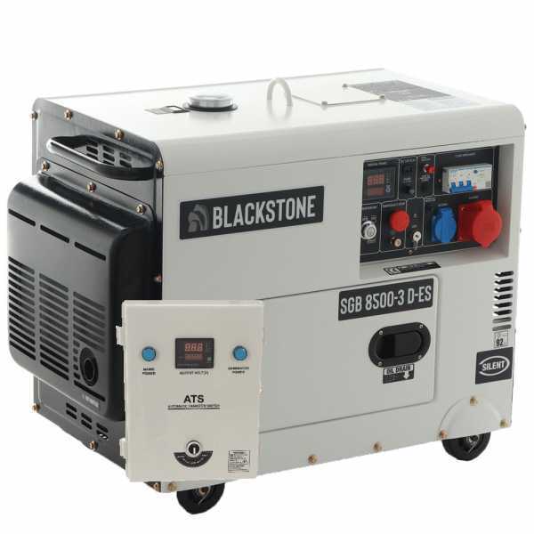 Groupe électrogène diesel Triphasé Blackstone SGB 8500-3 D-ES - Tableau ATS inclus