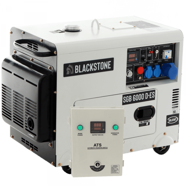 Blackstone  SGB 6000 D-ES - Groupe électrogène diesel Monophasé - 5.3 kw  - Tableau ATS inclus en soldes