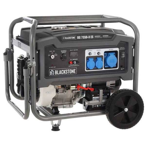 Blackstone BG 7550-X ES - Groupe électrogène sur chariot 5.4 kw avec AVR - Continue 5 kW Monophasé