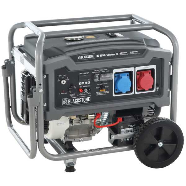 Blackstone BG 9050 - Groupe électrogène sur chariot à essence avec AVR 6.6 kW - Continue 6 kW Full-Power