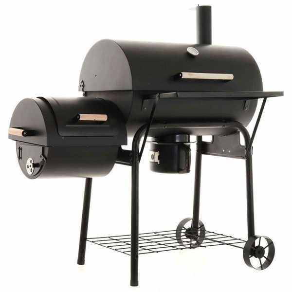 Barbecue à charbon CB 650-2 Royal Food avec grille en INOX  et fumoir - Surface de cuisson 64,5x37x5 cm en soldes