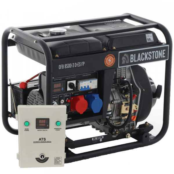 BlackStone OFB 8500-3 D-ES FP - Groupe électrogène diesel FullPower - 6.4 kw - Cadran ATS monophasé inclus en soldes