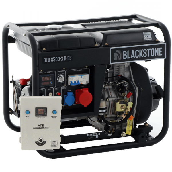 BlackStone OFB 8500-3 D-ES - Groupe électrogène Triphasé Diesel - 6.3 kw- Cadran ATS inclus