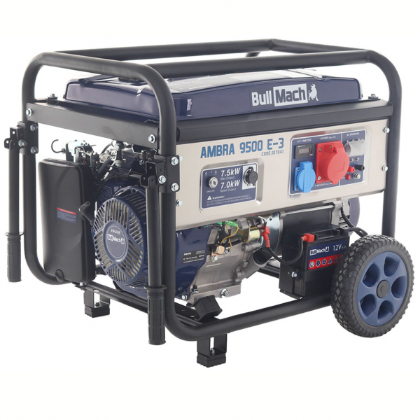 Groupe électrogène 7,0 Kw triphasé BullMach AMBRA 9500 E-3 - Version à chariot