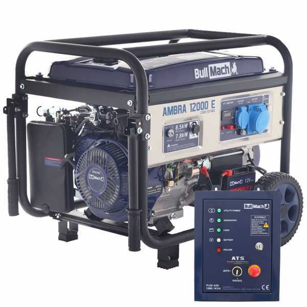 BullMach AMBRA 12000 E - Groupe électrogène 8.5 Kw monophasé - Boîtier ATS inclus