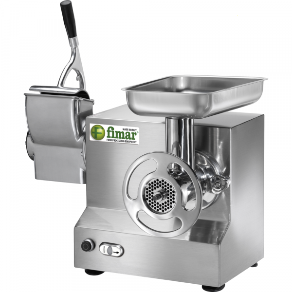 Hachoir à viande électrique FIMAR TC22AT - Râpe intégrée - Groupe de broyage amovible en acier inox - Monophasé - 230 V / 1.5 CV en soldes