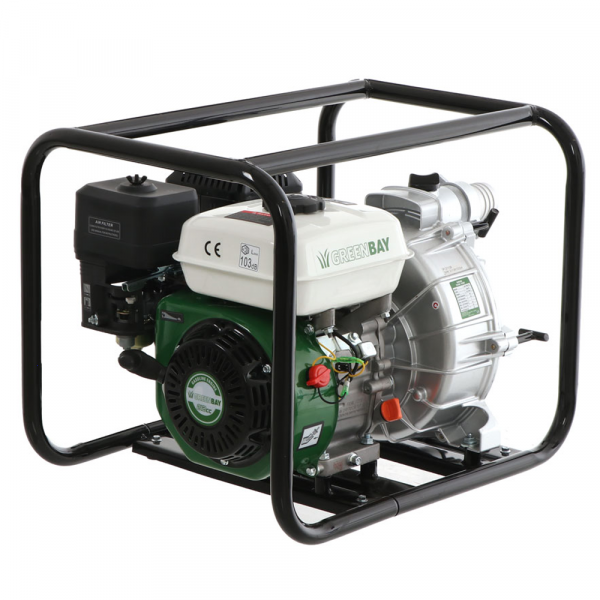 Motopompe thermique Greenbay GB-TWP 50 - Pour eaux chargées - avec raccords de 50 mm en soldes