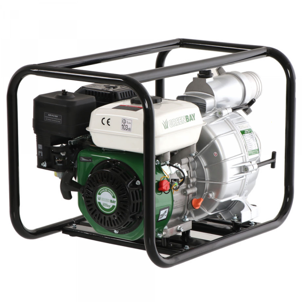 Motopompe thermique Greenbay GB-TWP 80 - Pour eaux chargées - avec des raccords de 80 mm en soldes