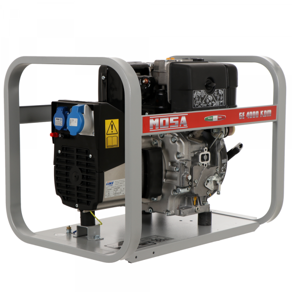 Groupe électrogène 3,2 KW monophasé MOSA GE 4000 KDM - Moteur Diesel Kohler - Alternateur italien