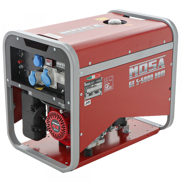 MOSA GE S-5000 HBM AVR - Groupe électrogène 4.4 KW monophasé - Alternateur italien