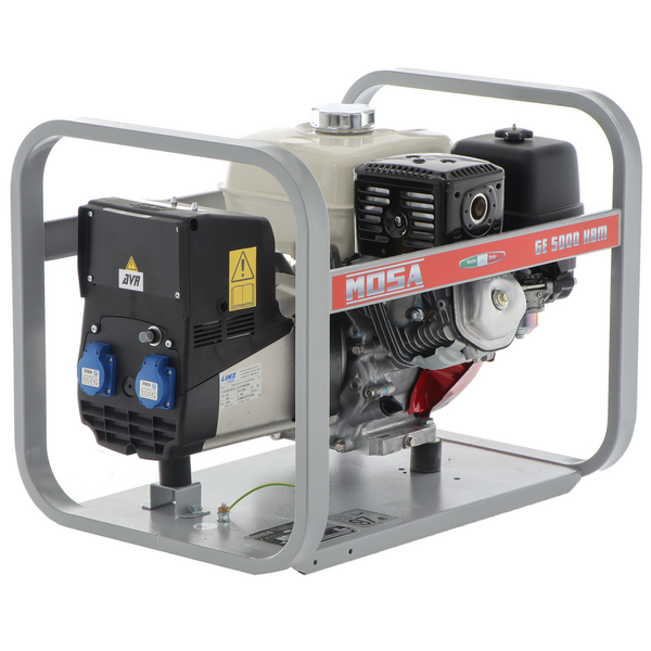 MOSA GE 5000 HBM AVR - Groupe électrogène à essence avec AVR 4.5 kW - Continu 3.6 kW Monophasé - Moteur Honda GX270