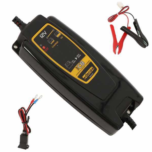 Chargeur de batterie automatique auto Deca SM C8 - 12V - Batteries auto et moto jusqu'à 35Ah en soldes
