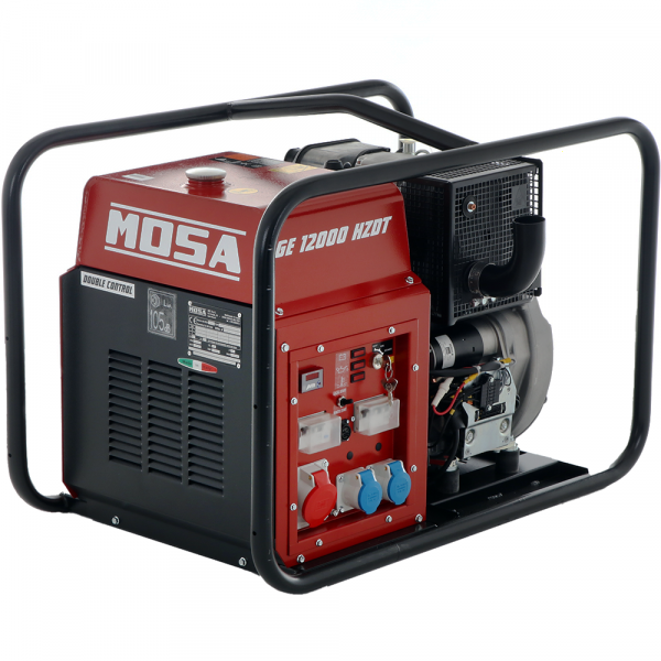 MOSA GE 12000 HZDT - Groupe électrogène 9.6 KW Triphasé - Diesel HATZ - Alternateur italien