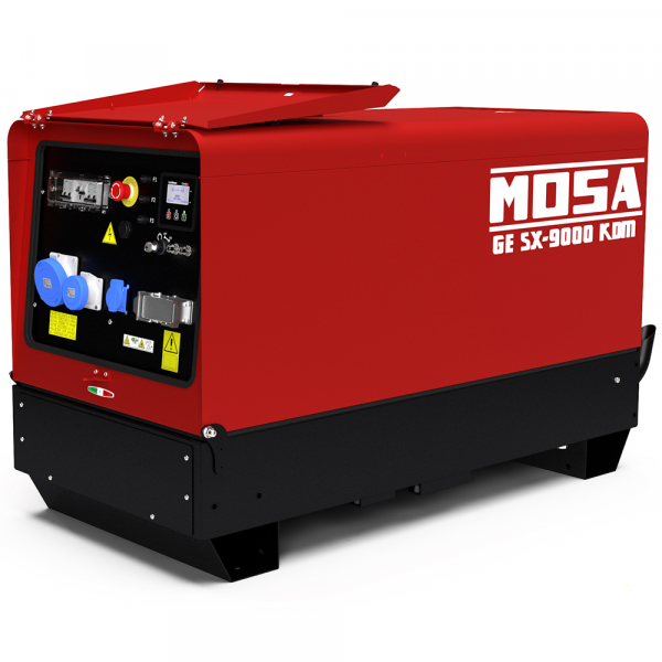 Groupe électrogène insonorisé 7.5 kW monophasé diesel MOSA GE SX-9000 KDM - Kohler-Lombardini KDW702