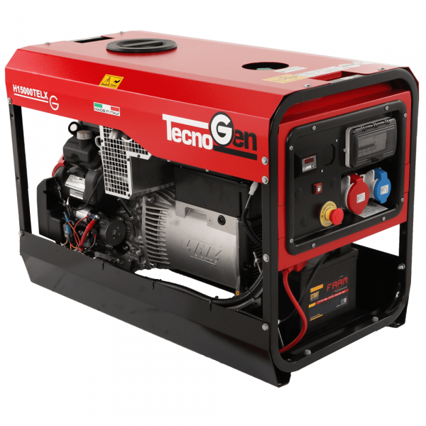 TecnoGen H15000TELX - Groupe électrogène à essence 10.4 kW - Continu 9.4 kW triphasé