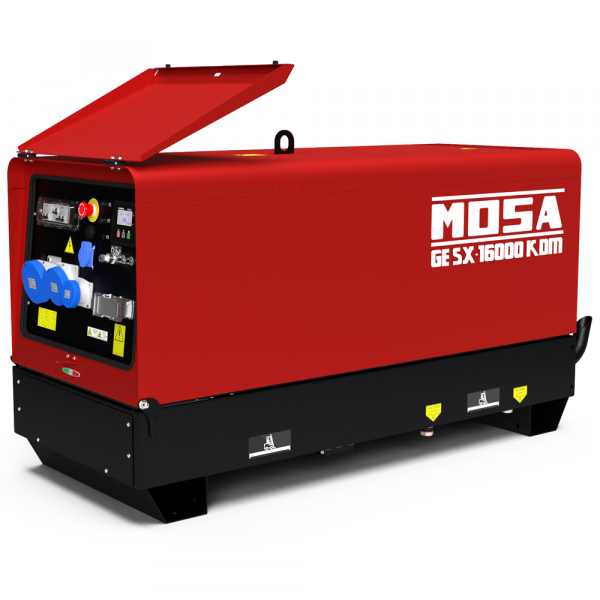 MOSA GE SX 16000 KDM - Groupe électrogène insonorisé 14.4 kW - Continu 13.2 kW Monophasé - Moteur Kohler KDW1003