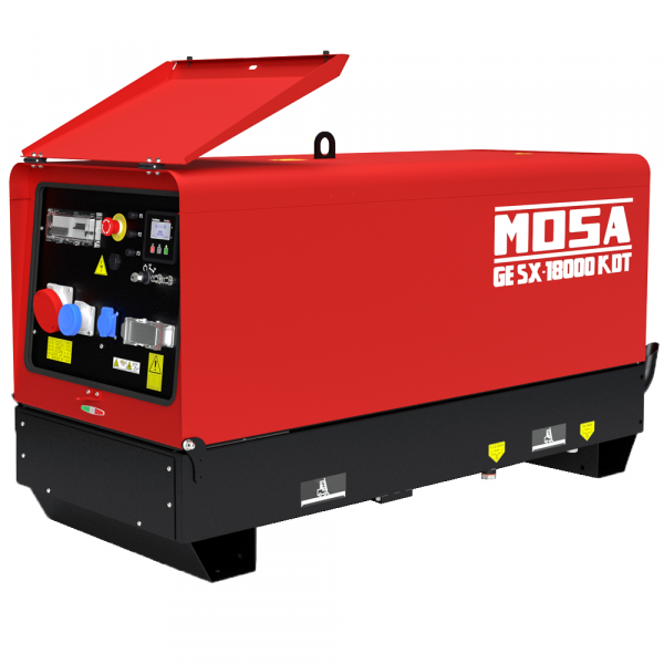 Groupe électrogène insonorisé 13,2 kW triphasé diesel MOSA GE SX 18000 KDT - Kohler-Lombardini KDW1003