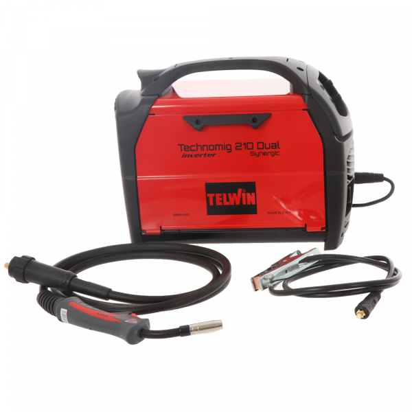 Telwin Technomig 210 Dual Synergic - Poste à souder inverter à fil - Pour MIG-MAG/FLUX/BRAZING/MMA/ TIG DC-Lift en soldes