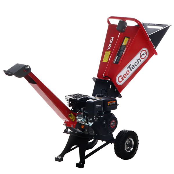 GeoTech-Pro PCS 50 L - Broyeur de branches thermique  - Moteur Loncin 6.5 HP en soldes