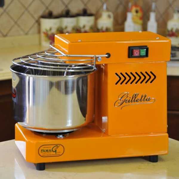 Pétrin à spirale électrique - Famag Grilletta IM5 Color - Orange 5 kg - 8 L en soldes