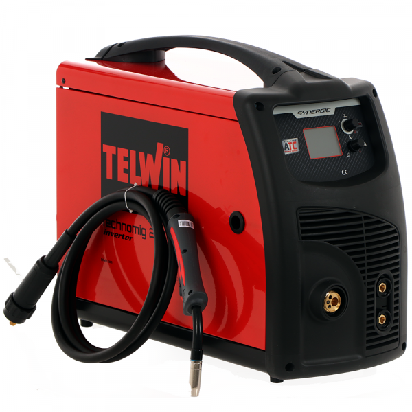 Telwin Technomig 215 Dual Synergic - Poste à souder inverter multiprocessus - GAZ/NO GAZ-MIG-MAG, MMA et TIG en soldes