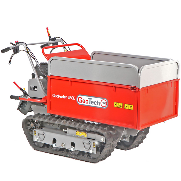 GeotechPro GeoPorter 630E - Brouette à moteur sur chenilles - Benne extensible 600Kg en soldes