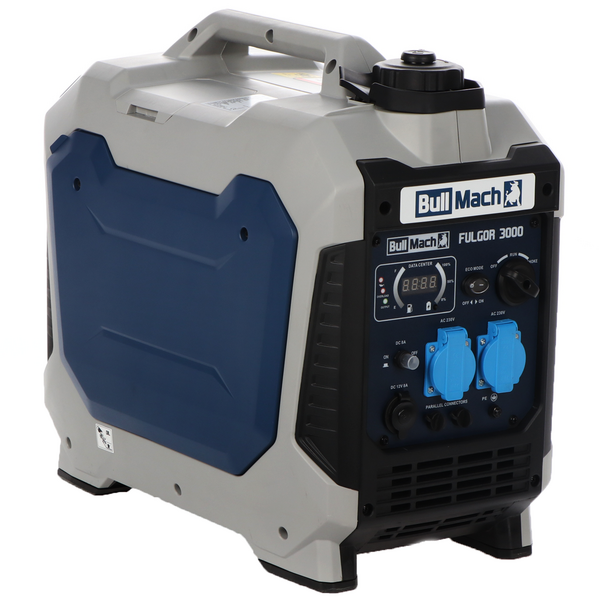 BullMach Fulgor 3000 - Groupe électrogène inverter 3,3 kW - Continu 3 kW monophasé