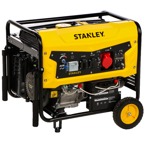 Stanley SG 6500B - Groupe électrogène à essence - AVR - 6.5 Kw triphasé