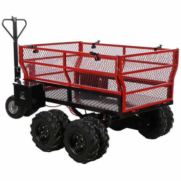 GeoTech-Pro E-Truck 600 - Chariot-remorque électrique à batterie 48V 15Ah